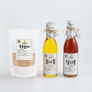 [문경현대방앗간] 국산 참기름 들기름 볶은참깨 3종세트