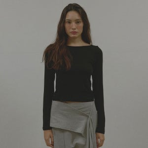 [아수라] AS BASIC BOAT NECK T (BLACK)