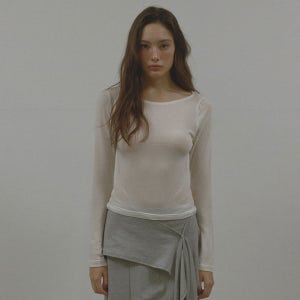 [아수라] AS BASIC BOAT NECK T (IVORY)