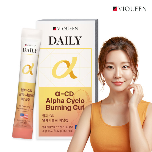 바이퀸 알파CD 데일리 알파 시클로 덱스트린 <b>버닝컷</b> (3g x 14포) 체내 지방 배출