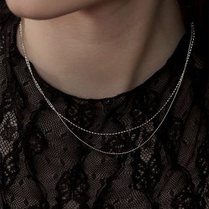 [티오유] SS014 Layered Ball Chain Necklace