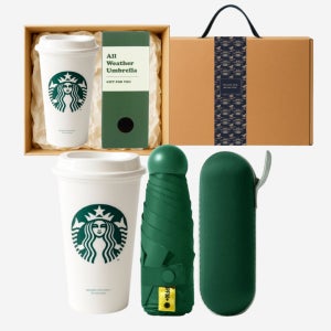 스타벅스 리유저블 그란데컵 473ml + UV 3단 양우산 고급띠지 손잡이 기프트박스 선물세트 판촉물 제작 전문~주방용품~텀블러(플라스틱)