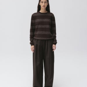 [모이아] reverse stripe knit (brown) MO25FW-NT-01