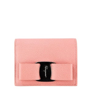 페라가모 은장 바라 보우 코인 반지갑 코랄 23SS 22 D515 CORALLO 0758839 여성 B31