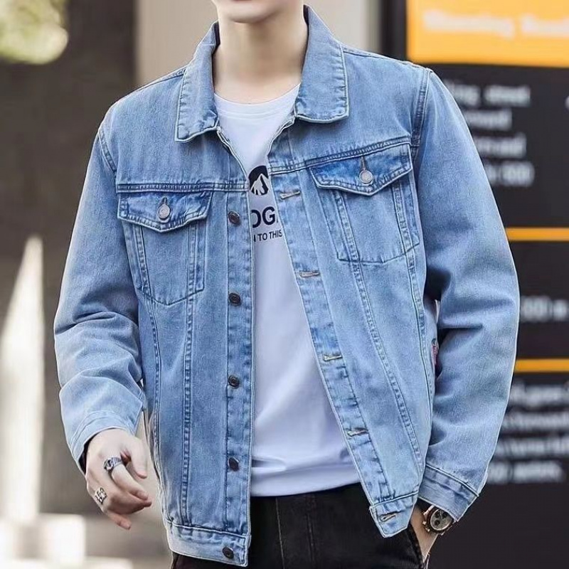 쁘띠꼬모 남성 레귤러핏 워싱 데님 트러커 자켓 캐주얼 베이직 청자켓 데일리룩 GX581914 3XL 블루 01