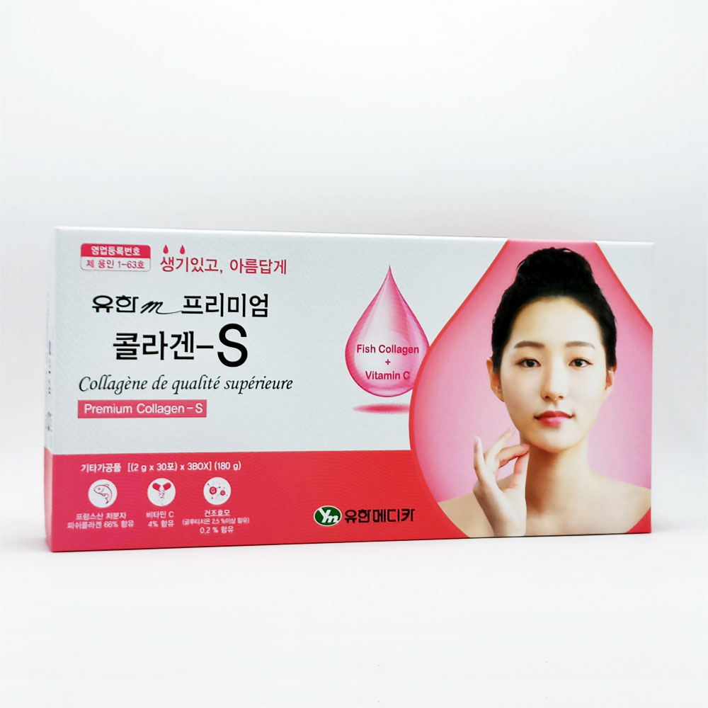유한m 프리미엄 <b>콜라겐</b> S 90포 저분자<b>피쉬 콜라겐</b> 비타민 C 건조효모  180g  1개  180g