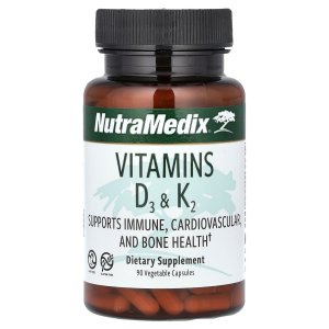 NutraMedix (<b>뉴트라메딕스</b>) NutraMedix <b>비타민</b>D3 및 <b>K2</b> 베지 캡슐 90정 호환(compatible) 187740