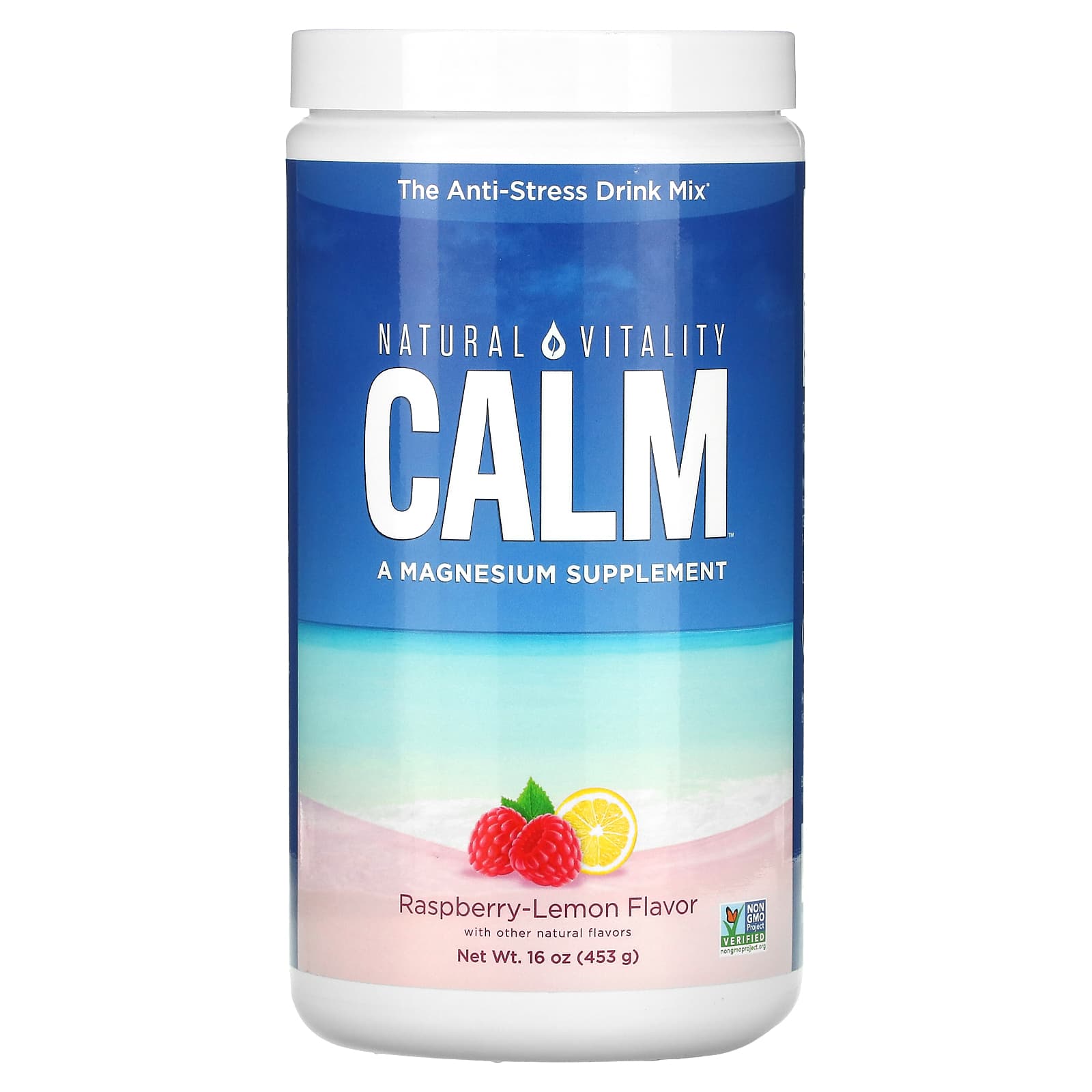 네츄럴바이탈리티 CALM 스트레스 드링크 믹스라즈베리, 스위티<b>레몬</b>맛, 오렌지맛 <b>453g</b>