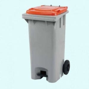 휴지통 120L 페달형 쓰레기통 자동상차 업소용