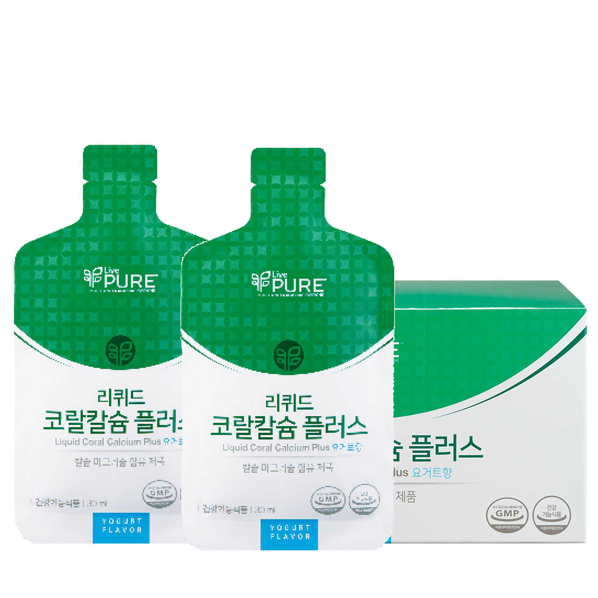 리브퓨어 <b>리퀴드 코랄칼슘 플러스</b> (요거트맛) 파우치  840ml  28개