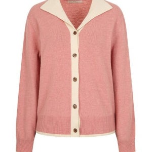 더아이잗 슬릿 배색 칼라 울 가디건 IMAAICDO3 모다아울렛 춘천점