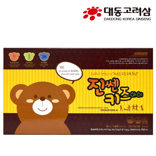 <b>진쎈키즈아이 20ml</b> x 30포 어린이홍삼  600ml  1개