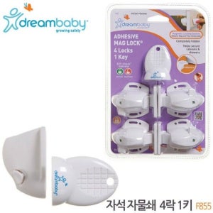 (F855)-안전장치.잠금장치.안전용품.유아용품.유아안전 드림베이비 자석 자물쇄 4락 1키