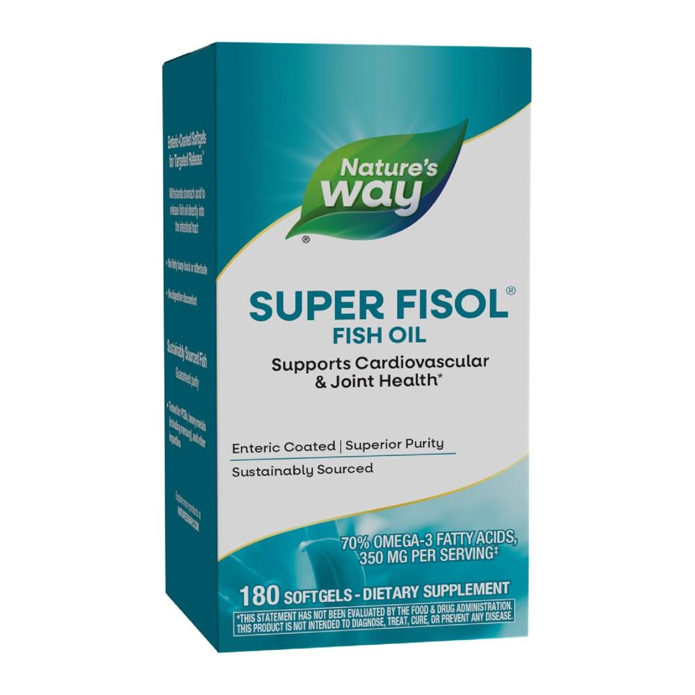 Natures Way Super <b>Fisol</b> Fish Oil <b>피쉬오일</b> 180정