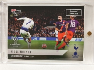 2018 TOPPS NOW 탑스 나우 손흥민 토트넘 핫스퍼 맨시티 챔피언스 리그 축구 카드