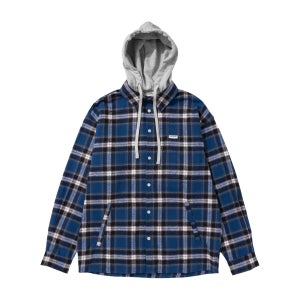 엑스트라오디너리 타탄 체크 후드 샤켓 블루 EX53SH36UBL
