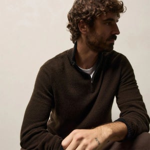 제임스펄스 하프 집업 블랙 캐시미어 니트 넥 Half Zip Cashmere Funnel Neck Kona Black MISC3827 KONA BLACK 146067449