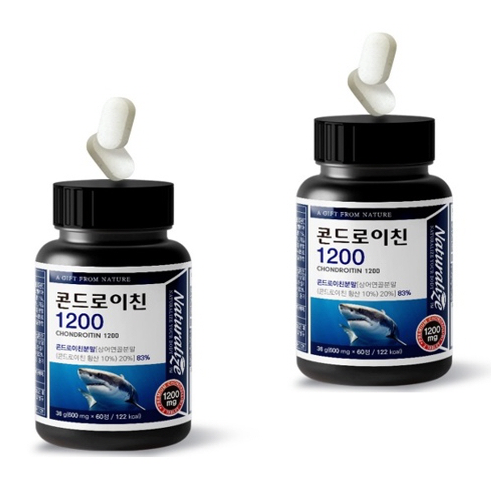 상어연골 콘드로이친 보스웰리아추출 백수오추출분말 60정 X 2개 콘도로이치
