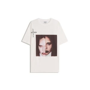 버쉬카 레이디가가 포토 프린트 오버핏 반팔 티셔츠 7620/160 OFF WHITE_P0187620160OFFWHITE