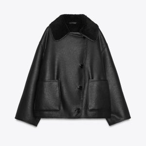 자라 프리미엄 더블페이스 페이크퍼 테크니컬 재킷 3548/241 BLACK_P0183548241BLACK