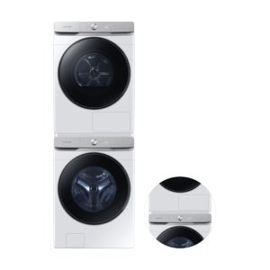 삼성전자 AI 세탁기+건조기 21/21kg+상단 설치 키트 WF21DG6650BW2T