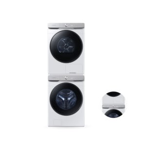 삼성전자 AI 세탁기+건조기 21/21kg+상단 설치 키트 WF21DG6650BW2T