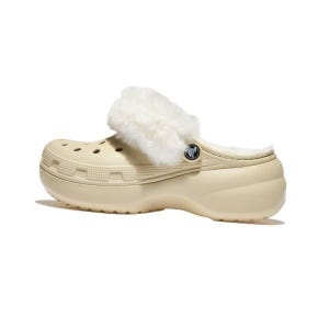 <매장정품> CROCS 크록스 클래식 플랫폼 퍼즈 라인드 클로그 - BONE CRS212854 611346