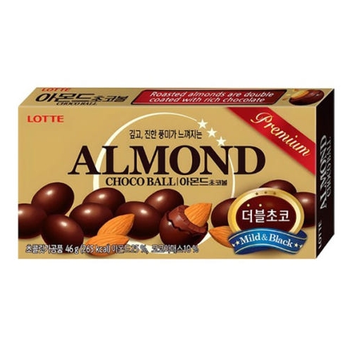 Daewoong Lotte Almond Choco Ball, 46g, 1 Pack