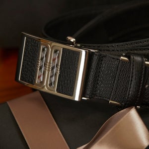 [닥스 액세서리 남성] [스테디셀러] 블랙 DD로고 소가죽 벨트 WBBE5E617BK