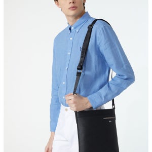 [닥스 액세서리 남성] 닥스골프 로고프린트 소가죽 크로스백 WBBA4F741BK