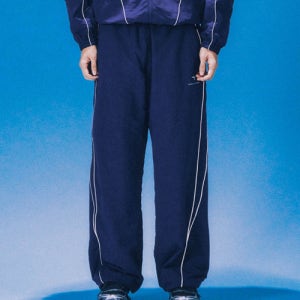 [피지컬 디파트먼트] 피뎁트 X 미즈노 파이핑 트랙팬츠 블루 PFW1PT311CBL