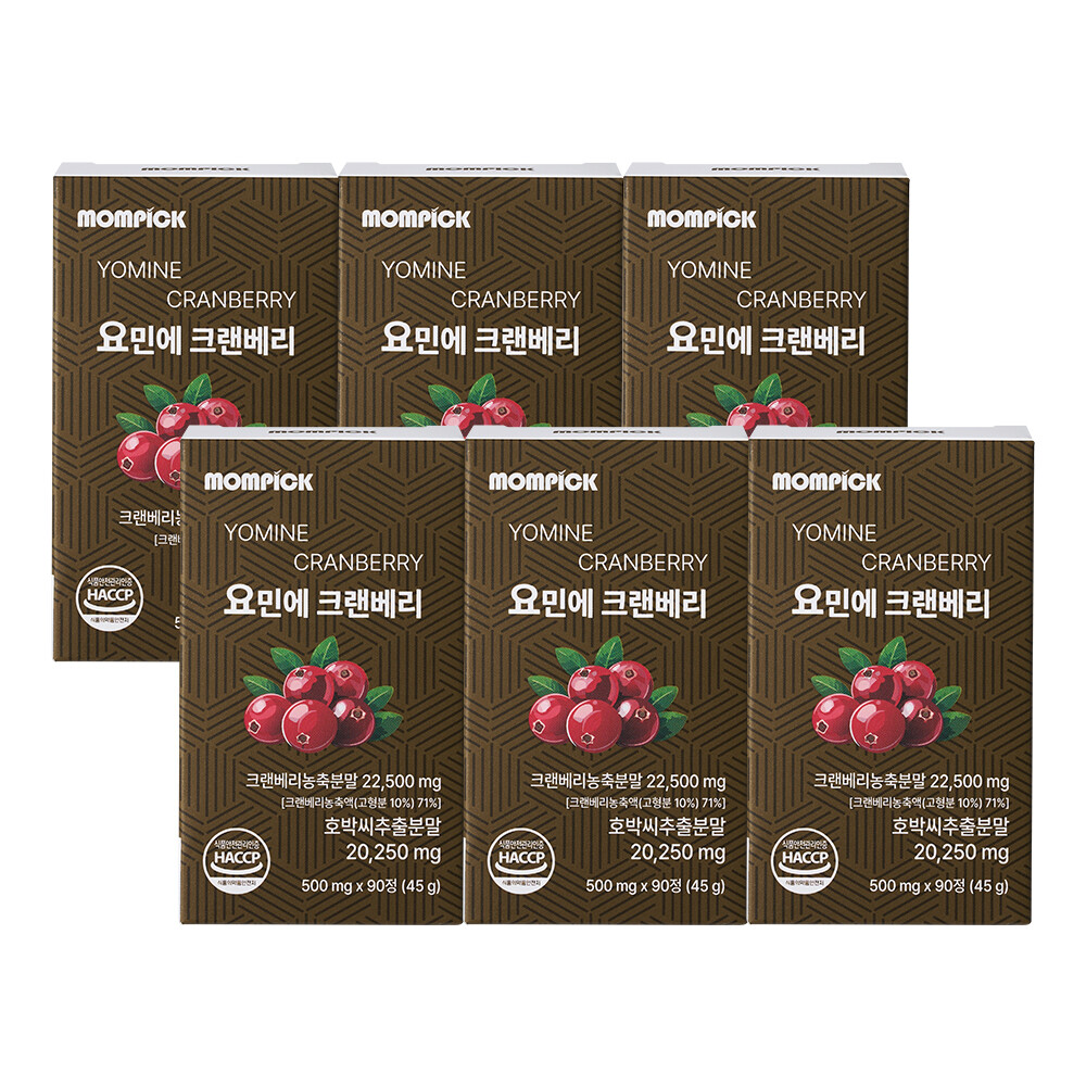 맘픽 맘픽 요민에 크랜베리 분말 영양제 요로건강 6박스