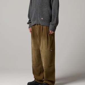 [디키즈] 워시드 와이드 더블니 코듀로이 팬츠 Brown DIKU252LRPN002BR