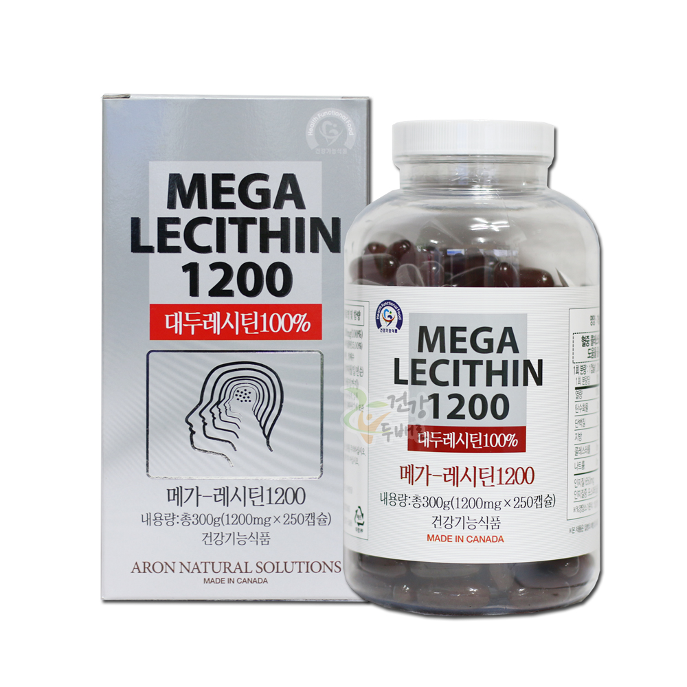 메가-<b>레시틴</b> 1200 <b>1200mg</b> x 250캡슐, 1개