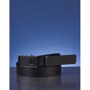 [닥스ACC] 26SS 블랙 DD패턴 스트랩 소가죽 자동벨트 DBBE6E129BK
