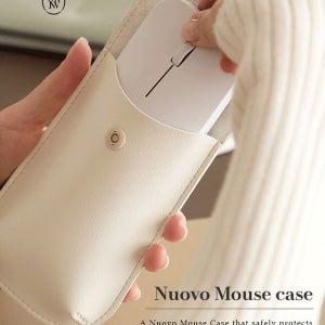 [커먼누보] [감성 카공템🌟] 마우스 파우치 가죽 마우스 보관 케이스 애플 로지텍 M350S 휴대용 커버 대학생 자체제작