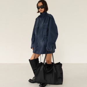 [에스이오] WASHED COTTON FIELD JACKET NAVY SEO25FJK01NV