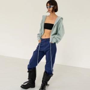 [에스이오] WOOL HOODIE ZIP-UP JUMPER CEMENT SEO25FHZ01CT