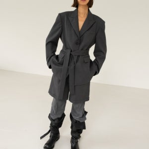 [에스이오] BELTED WOOL JACKET SEO25FJK02GR