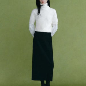 울 캐시미어 혼방 H라인 스커트_SWWSKO42070