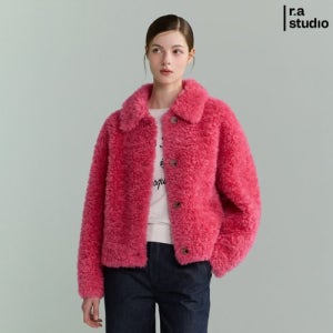 라스튜디오 호주산 컬링양모100 여성 재킷