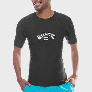 [빌라봉] 로고 라운드넥 반소매 래쉬가드 BLACK