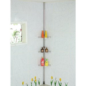 투명 코너 선반 3단 투명코너선반3단 수납 정리 진열대