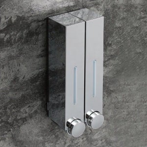 클린존 벽걸이형 물비누디스펜서 2구 주방 샴푸디스펜서 린스디스펜서 바디워시디스펜서 보디워