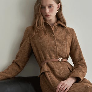 고급스러운 스웨이드 벨트세트 트위드 원피스 LM01OP101H