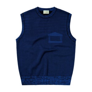 에리즈 글리치 템플 니트 베스트 블루 AR4001901