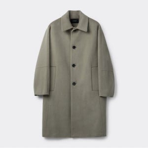 커스텀멜로우 Beige Cashmere Blended Balmacaan Coat CWCAW25611BEX