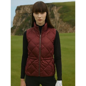 [맥케이슨]  여성 경량 다이아 구스다운 베스트 와인 MDW4DV602WIN