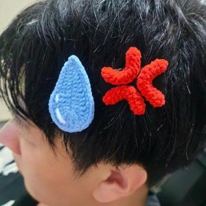 [느낌상점] 빠직 빡침 머리핀 예쁜 헤어핀 땀방울 삐질 집게핀 머리핀 헤어 액세서리 미니 머리 집게삔_m202509297debeda8c