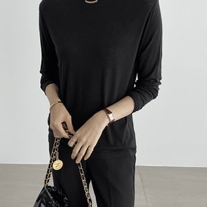 울캐시 스판 라운드티(5C-울 9%)